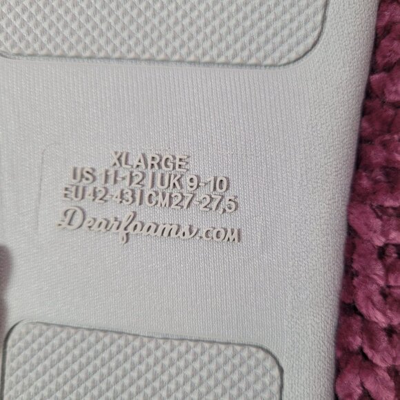 Dearfoams Marled Chenille Knit Bootie Slippers Leah Aubergine X-Large  (11-12 ) - Picture 9 of 10